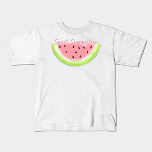 Sweet Summertime Watermelon Design Kids T-Shirt